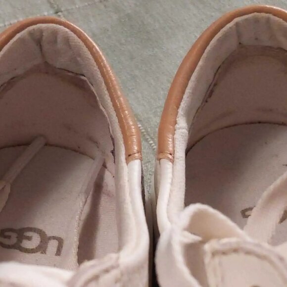 UGG Women's Alameda Leather Sneakers - Bright White - Size 6 - Picture 4 of 8